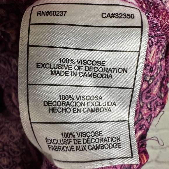 Roxy Girl purple Summer Beach‎ Viscose Sleeveless Dress, sz 14, GUC - Picture 3 of 5